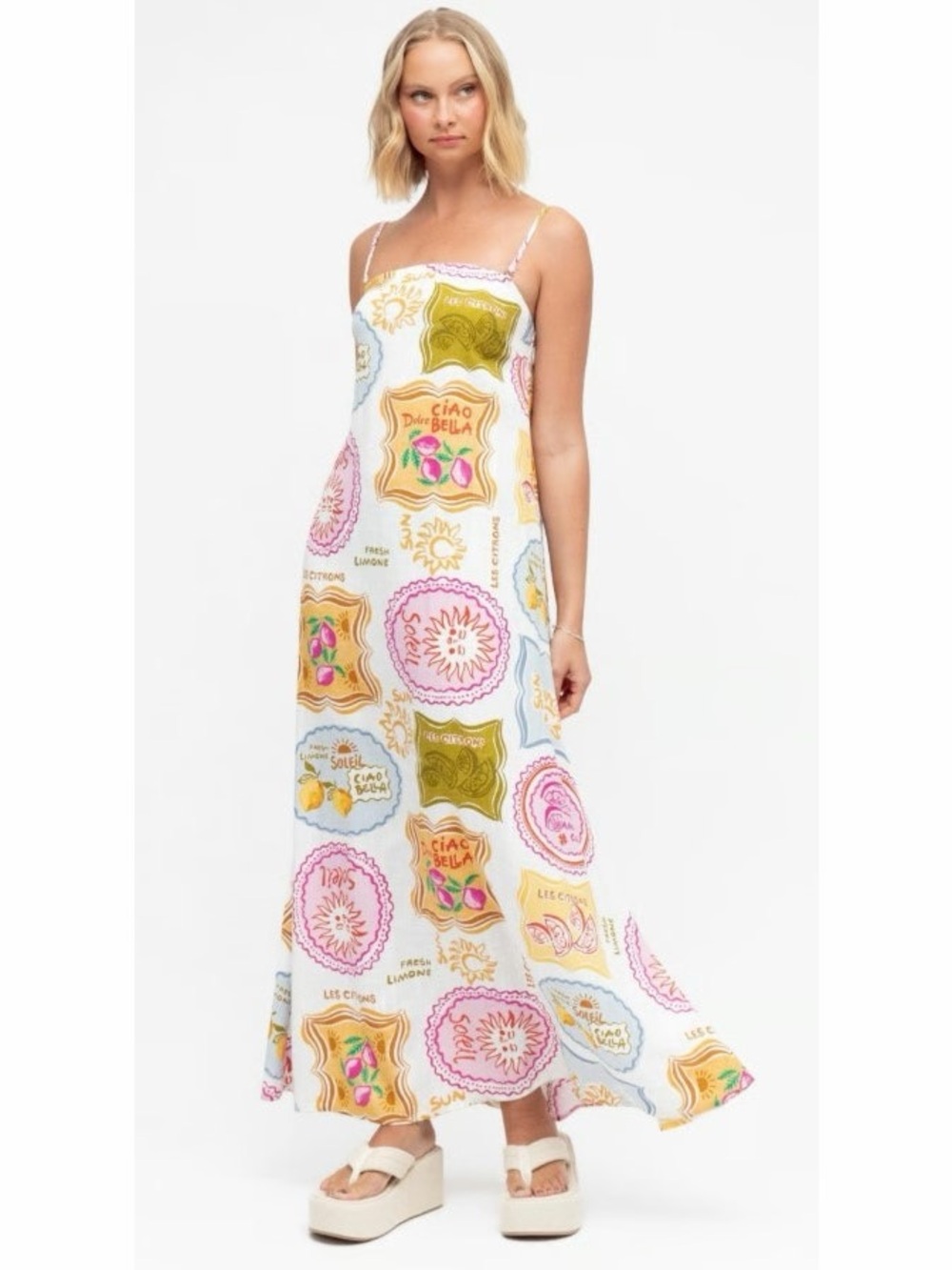 Anthropologie Paper Heart Ciao Bella Maxi Dress